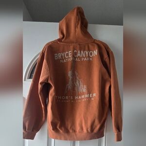 Bryce Canyon National Park Thor's Hammer Hoodie - Rust Orange